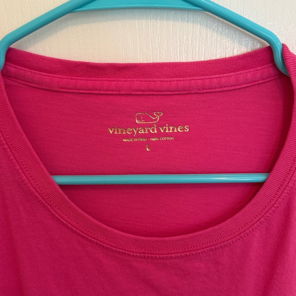 Vineyard Vines Pink & Gold Long Sleeve Shirt - Picture 6 of 6